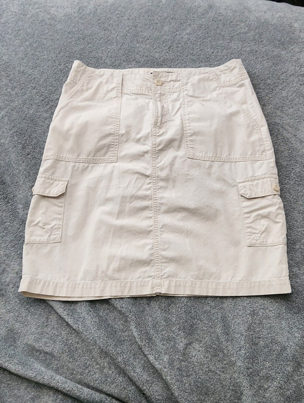 Eddie Bauer Women’s Utility Cargo Skirt Beige Cotton Size 4